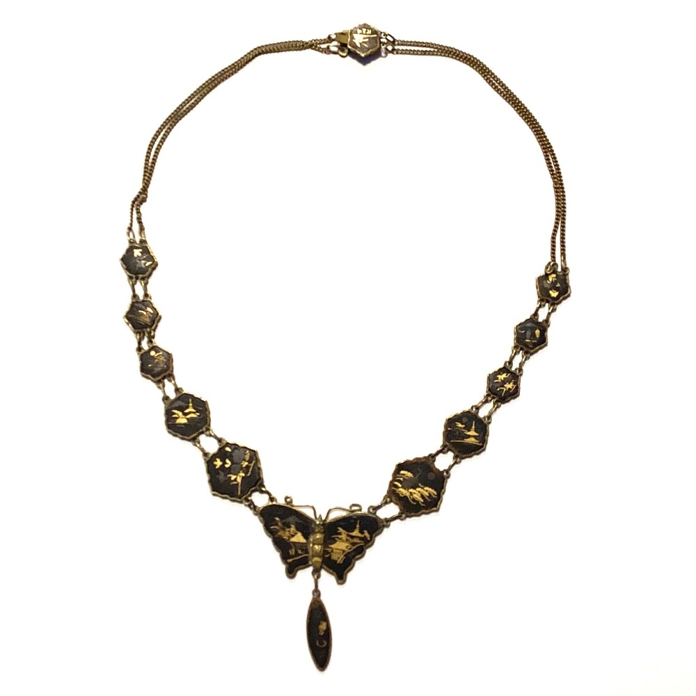 Vintage Japanese Butterfly necklace